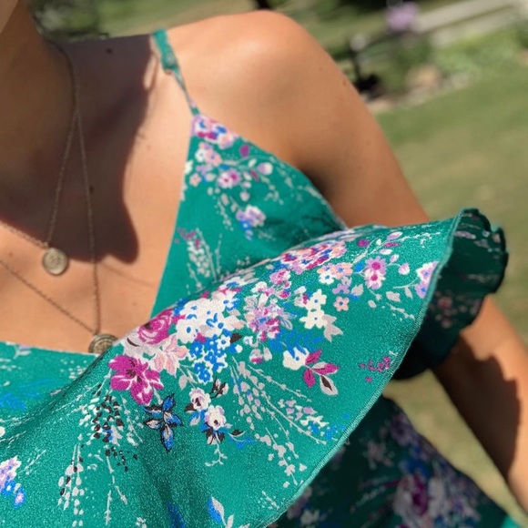 Spaghetti Strap Floral Summer Maxi Dress - S - Picture 4 of 4